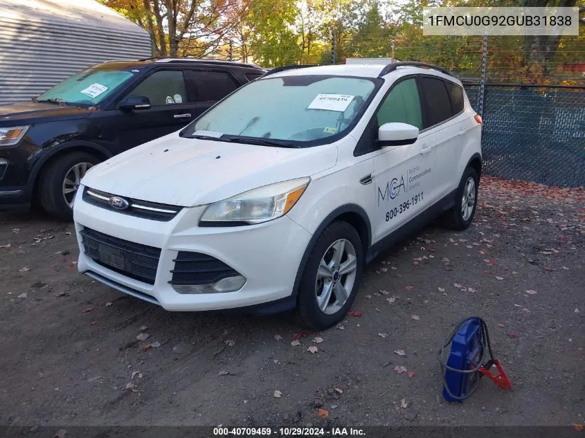 2016 Ford Escape Se VIN: 1FMCU0G92GUB31838 Lot: 40709459