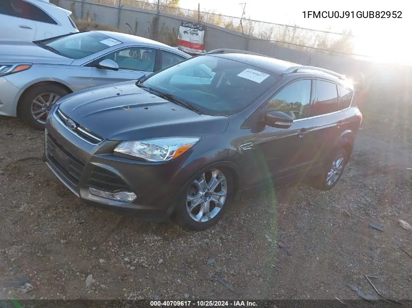 2016 Ford Escape Titanium VIN: 1FMCU0J91GUB82952 Lot: 40709617