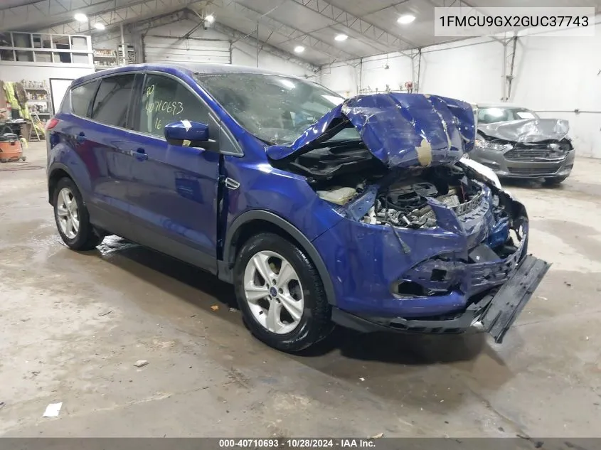 2016 Ford Escape Se VIN: 1FMCU9GX2GUC37743 Lot: 40710693