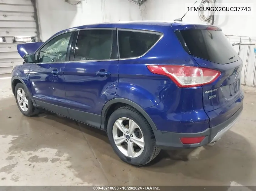 2016 Ford Escape Se VIN: 1FMCU9GX2GUC37743 Lot: 40710693