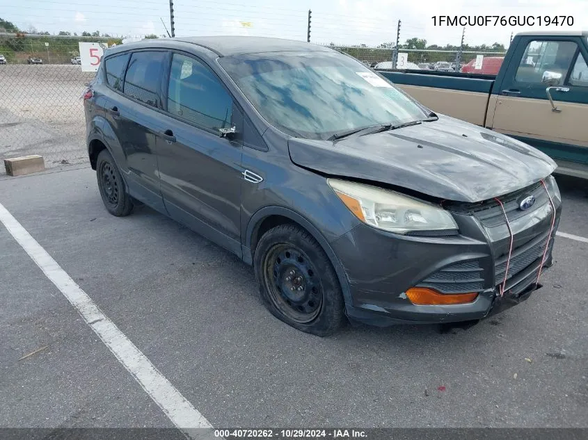 2016 Ford Escape S VIN: 1FMCU0F76GUC19470 Lot: 40720262