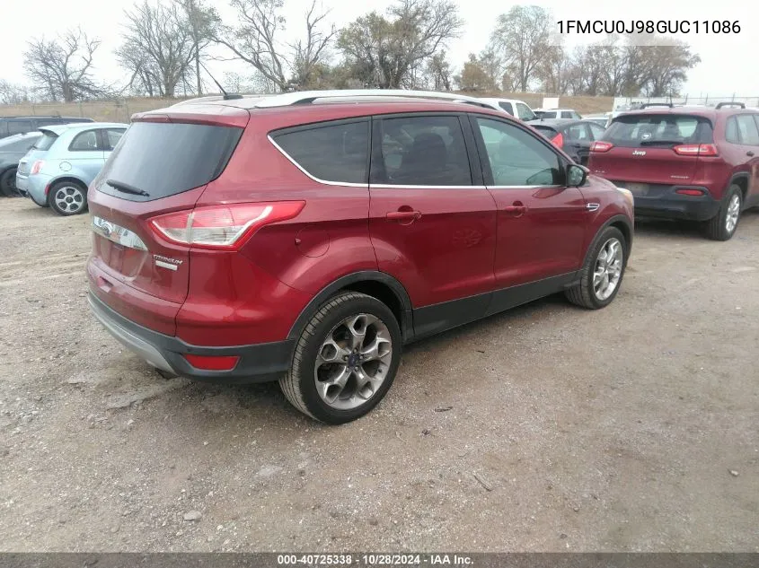 2016 Ford Escape Titanium VIN: 1FMCU0J98GUC11086 Lot: 40725338