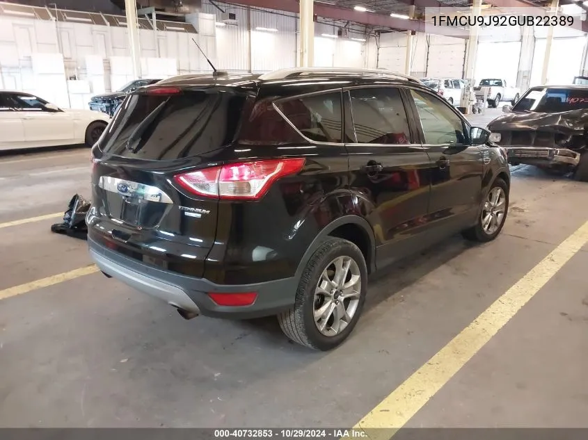 2016 Ford Escape Titanium VIN: 1FMCU9J92GUB22389 Lot: 40732853