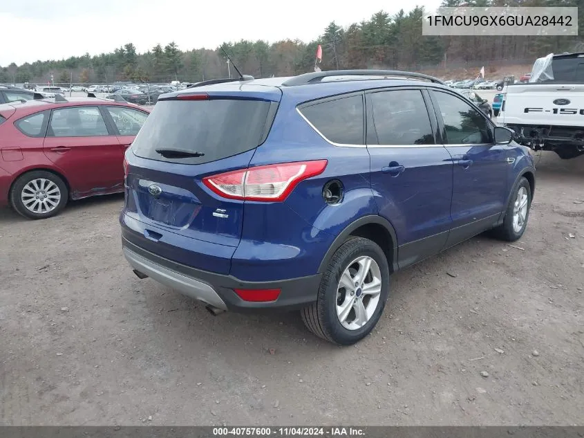 2016 Ford Escape Se VIN: 1FMCU9GX6GUA28442 Lot: 40757600