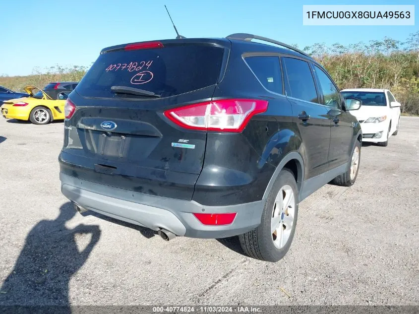 2016 Ford Escape Se VIN: 1FMCU0GX8GUA49563 Lot: 40774824