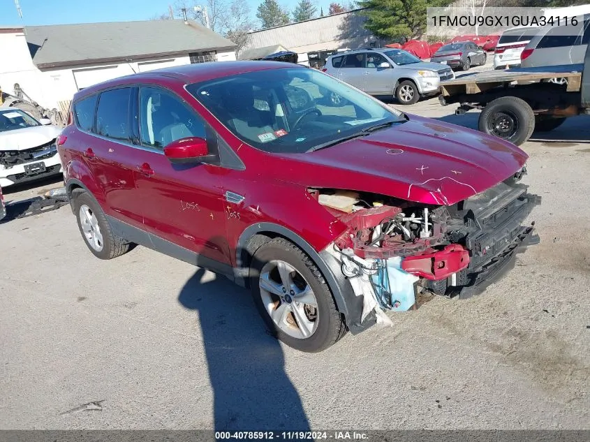 2016 Ford Escape Se VIN: 1FMCU9GX1GUA34116 Lot: 40785912