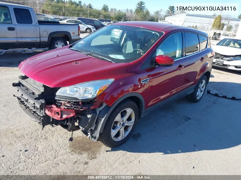 2016 Ford Escape Se VIN: 1FMCU9GX1GUA34116 Lot: 40785912