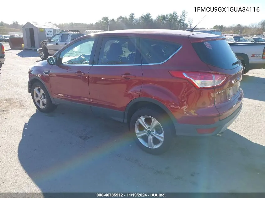 2016 Ford Escape Se VIN: 1FMCU9GX1GUA34116 Lot: 40785912