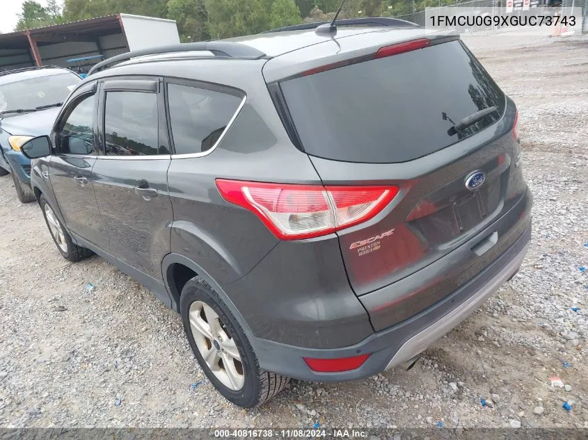 2016 Ford Escape Se VIN: 1FMCU0G9XGUC73743 Lot: 40816738