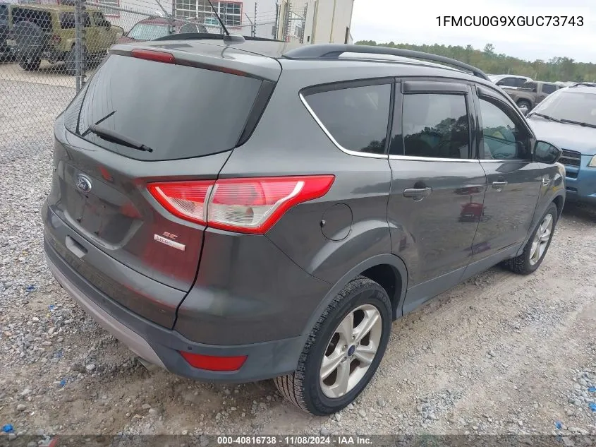 2016 Ford Escape Se VIN: 1FMCU0G9XGUC73743 Lot: 40816738