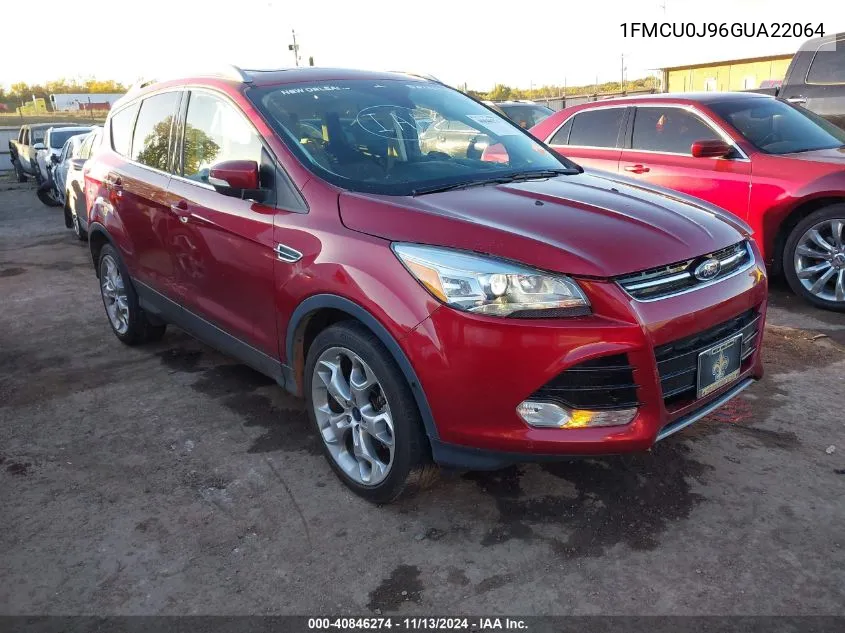 2016 Ford Escape Titanium VIN: 1FMCU0J96GUA22064 Lot: 40846274