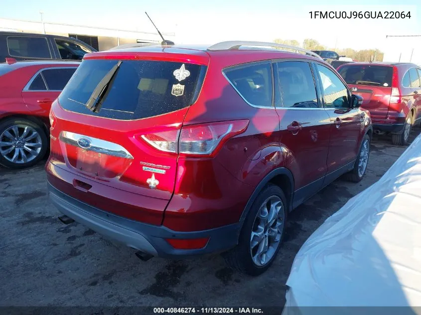 2016 Ford Escape Titanium VIN: 1FMCU0J96GUA22064 Lot: 40846274