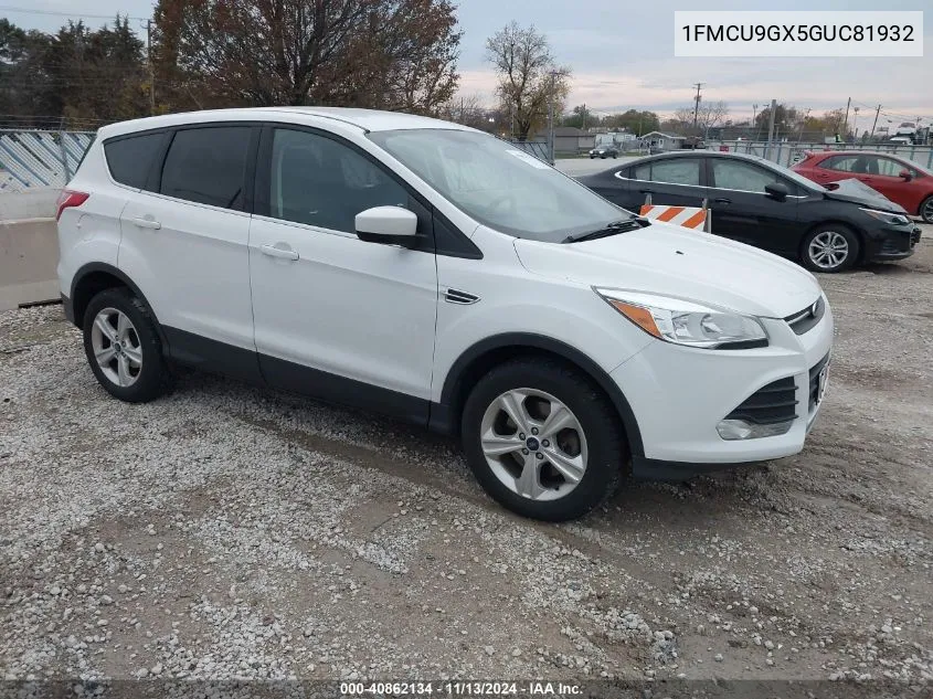 2016 Ford Escape Se VIN: 1FMCU9GX5GUC81932 Lot: 40862134