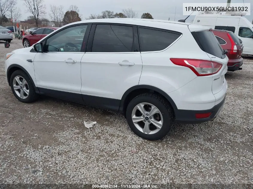 2016 Ford Escape Se VIN: 1FMCU9GX5GUC81932 Lot: 40862134