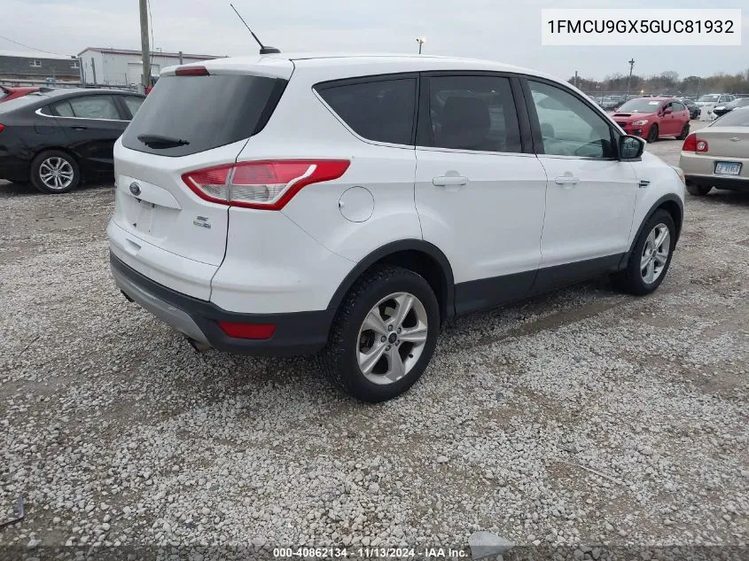 2016 Ford Escape Se VIN: 1FMCU9GX5GUC81932 Lot: 40862134