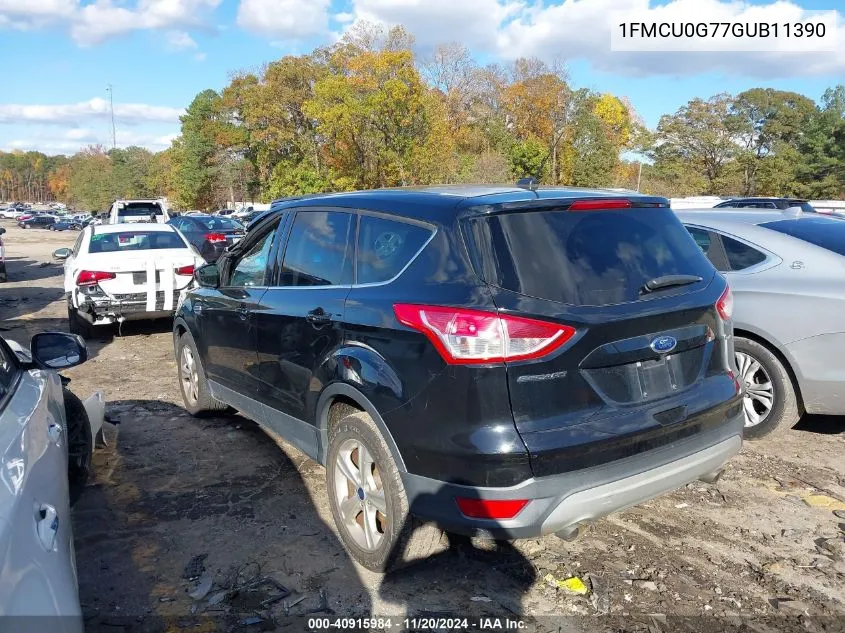 2016 Ford Escape Se VIN: 1FMCU0G77GUB11390 Lot: 40915984