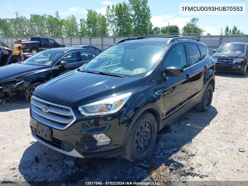 2017 Ford Escape Se VIN: 1FMCU0G93HUB70553 Lot: 12017045