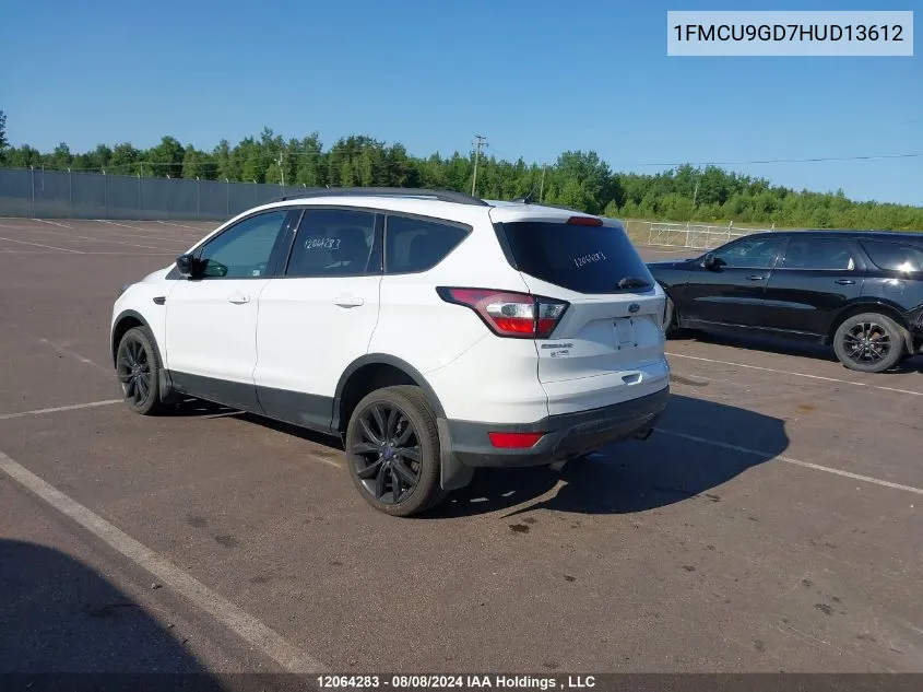 2017 Ford Escape VIN: 1FMCU9GD7HUD13612 Lot: 12064283