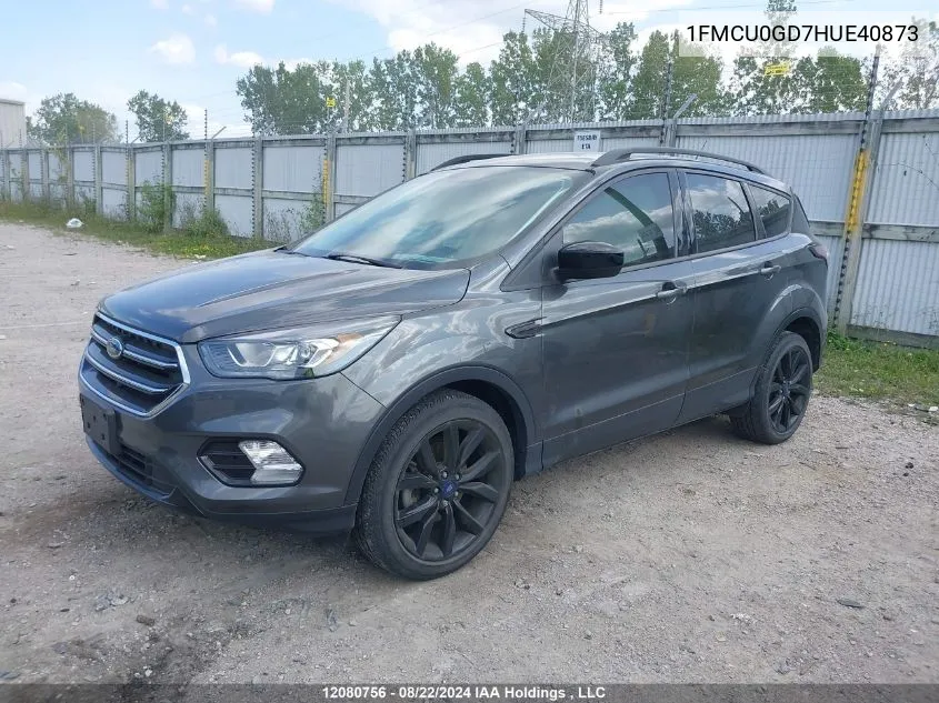 2017 Ford Escape Se VIN: 1FMCU0GD7HUE40873 Lot: 12080756