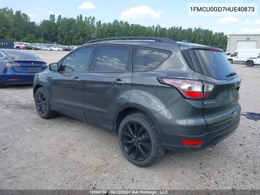 2017 Ford Escape Se VIN: 1FMCU0GD7HUE40873 Lot: 12080756