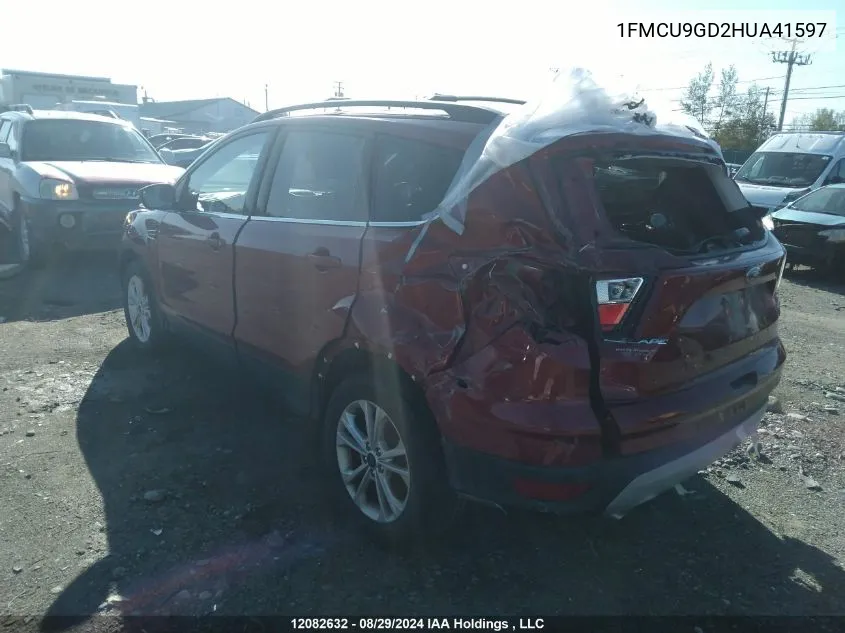 2017 Ford Escape Se VIN: 1FMCU9GD2HUA41597 Lot: 12082632