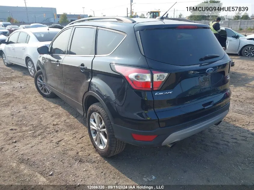 2017 Ford Escape Se VIN: 1FMCU9G94HUE57839 Lot: 12086320