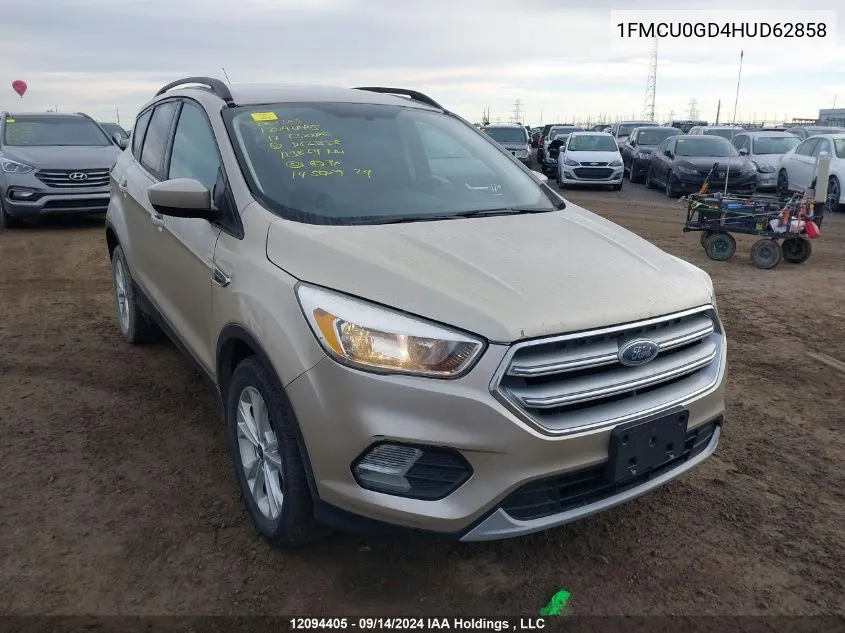 2017 Ford Escape Se VIN: 1FMCU0GD4HUD62858 Lot: 12094405