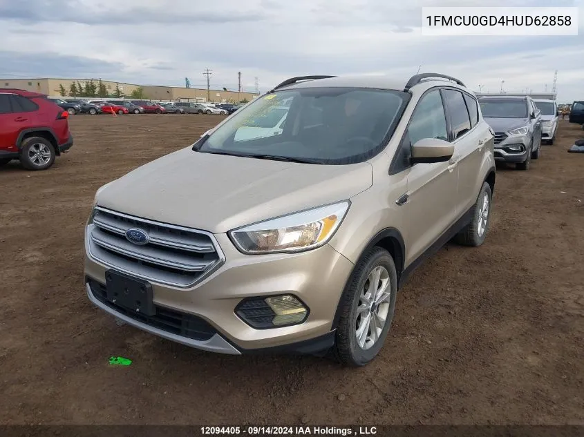 2017 Ford Escape Se VIN: 1FMCU0GD4HUD62858 Lot: 12094405