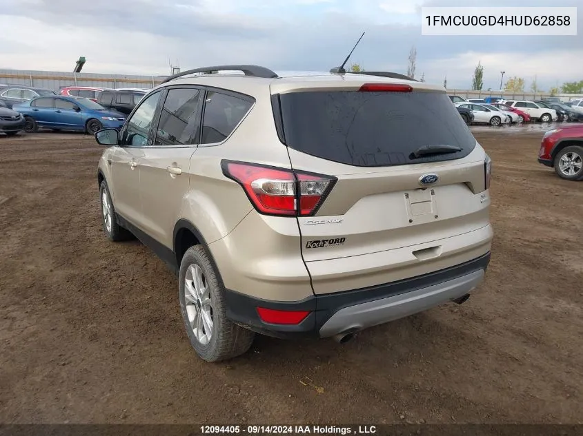 2017 Ford Escape Se VIN: 1FMCU0GD4HUD62858 Lot: 12094405