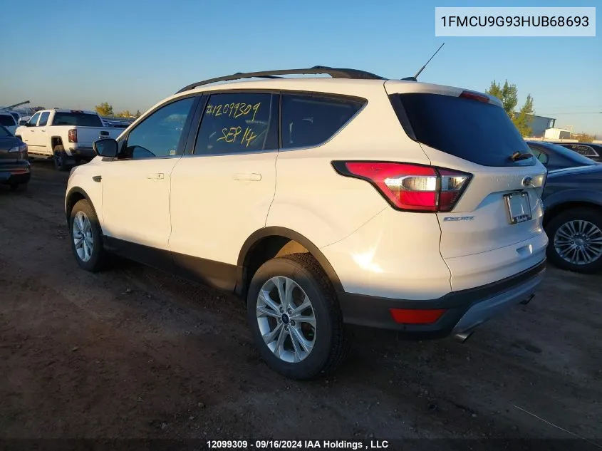 2017 Ford Escape Se VIN: 1FMCU9G93HUB68693 Lot: 12099309