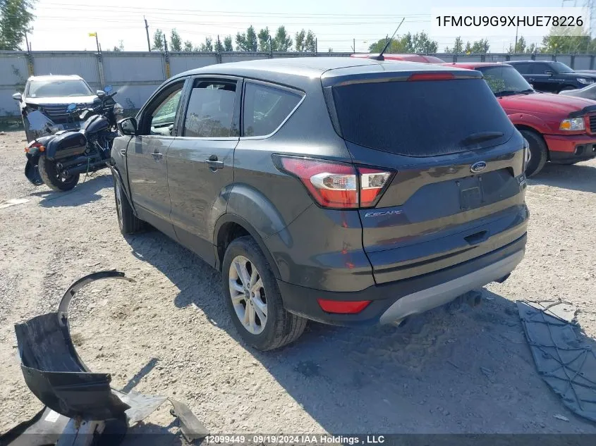 2017 Ford Escape Se VIN: 1FMCU9G9XHUE78226 Lot: 12099449