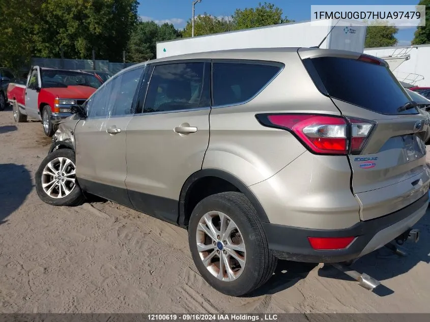 2017 Ford Escape Se VIN: 1FMCU0GD7HUA97479 Lot: 12100619