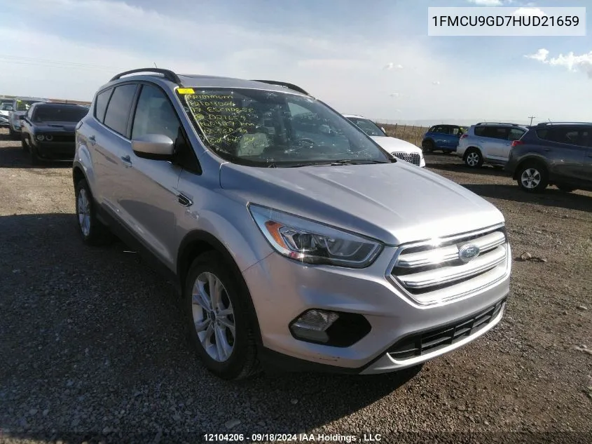 2017 Ford Escape Se VIN: 1FMCU9GD7HUD21659 Lot: 12104206