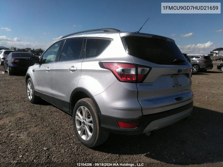 2017 Ford Escape Se VIN: 1FMCU9GD7HUD21659 Lot: 12104206