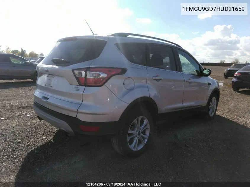 2017 Ford Escape Se VIN: 1FMCU9GD7HUD21659 Lot: 12104206