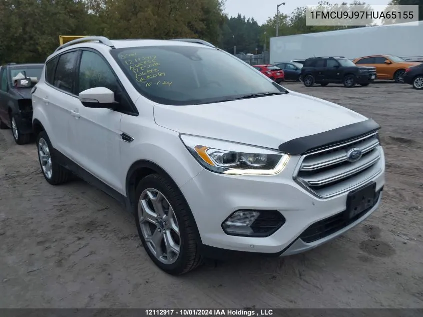 2017 Ford Escape Titanium VIN: 1FMCU9J97HUA65155 Lot: 12112917