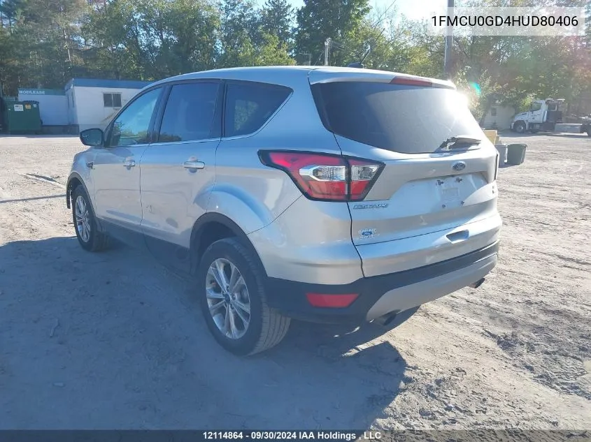 2017 Ford Escape Se VIN: 1FMCU0GD4HUD80406 Lot: 12114864