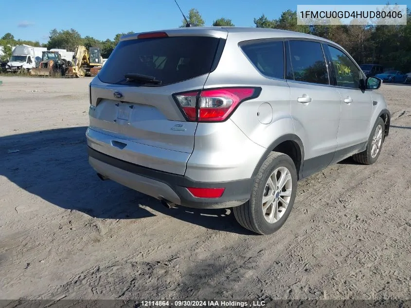 2017 Ford Escape Se VIN: 1FMCU0GD4HUD80406 Lot: 12114864