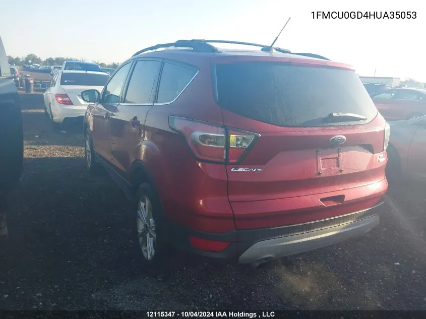 2017 Ford Escape Se VIN: 1FMCU0GD4HUA35053 Lot: 12115347