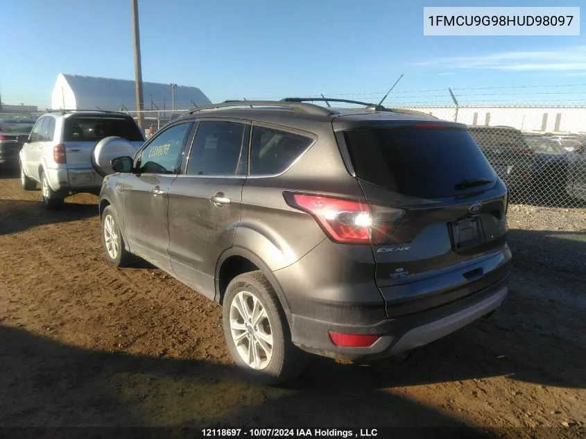 2017 Ford Escape Se VIN: 1FMCU9G98HUD98097 Lot: 12118697