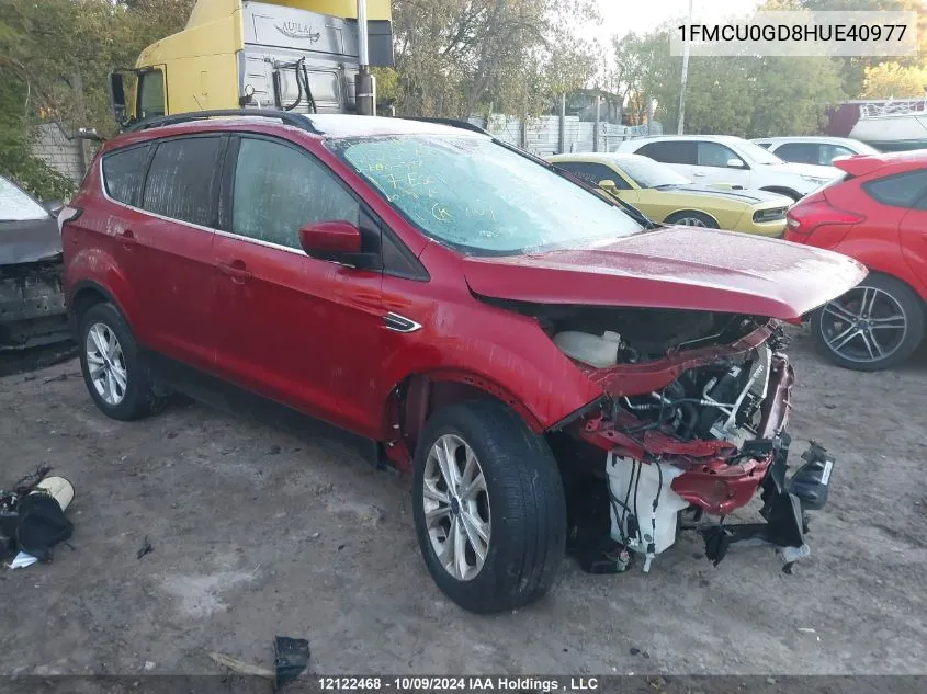 2017 Ford Escape Se VIN: 1FMCU0GD8HUE40977 Lot: 12122468