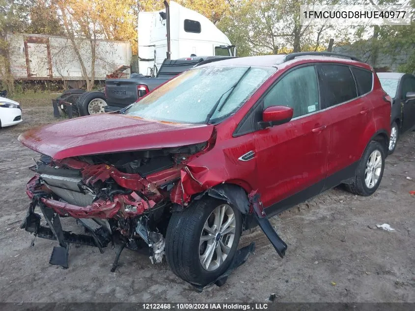 2017 Ford Escape Se VIN: 1FMCU0GD8HUE40977 Lot: 12122468