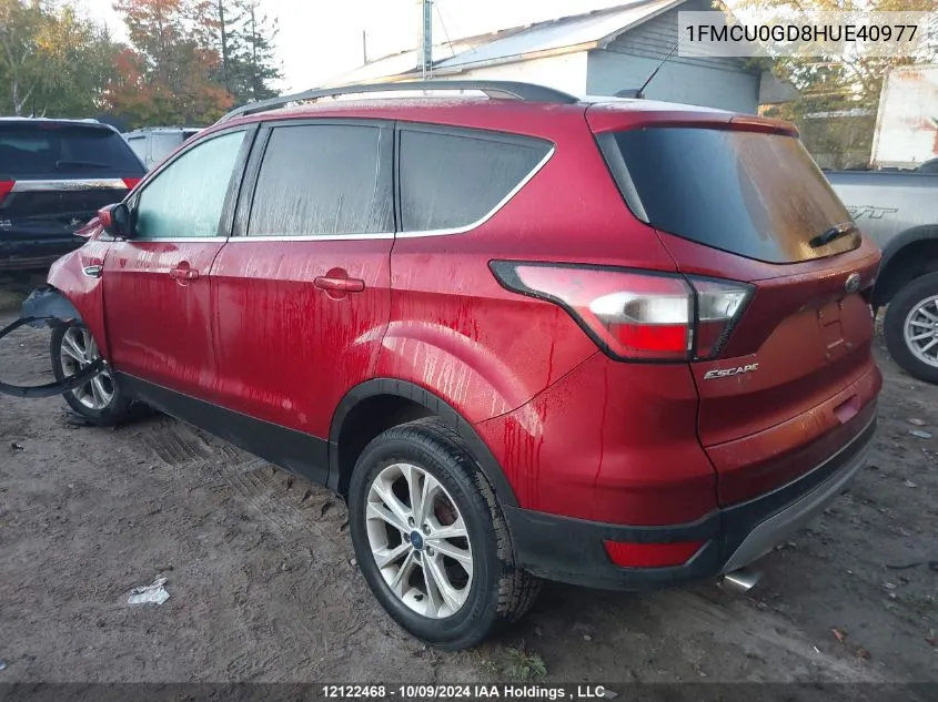 2017 Ford Escape Se VIN: 1FMCU0GD8HUE40977 Lot: 12122468