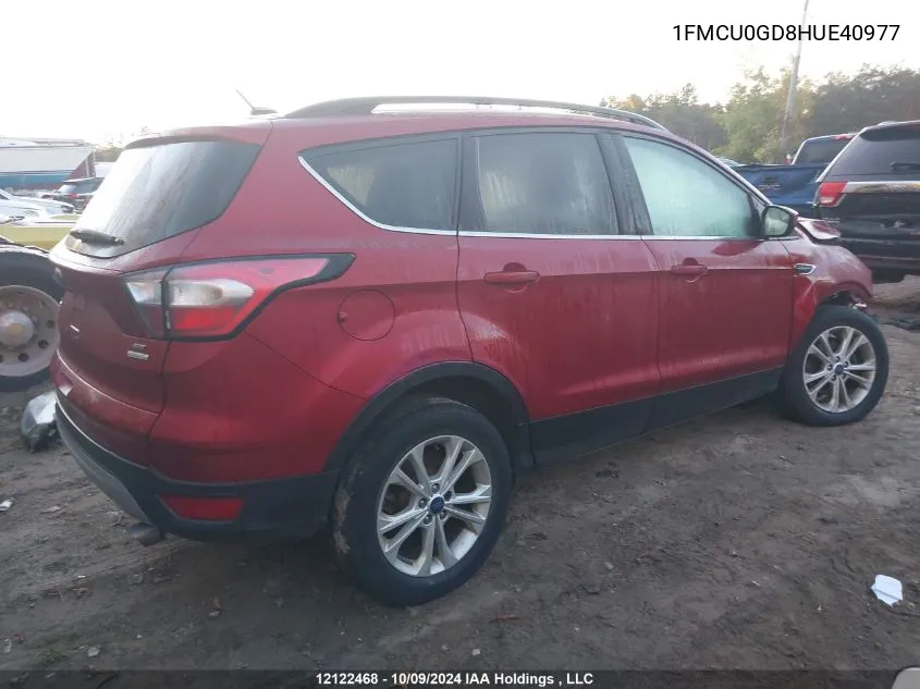 2017 Ford Escape Se VIN: 1FMCU0GD8HUE40977 Lot: 12122468