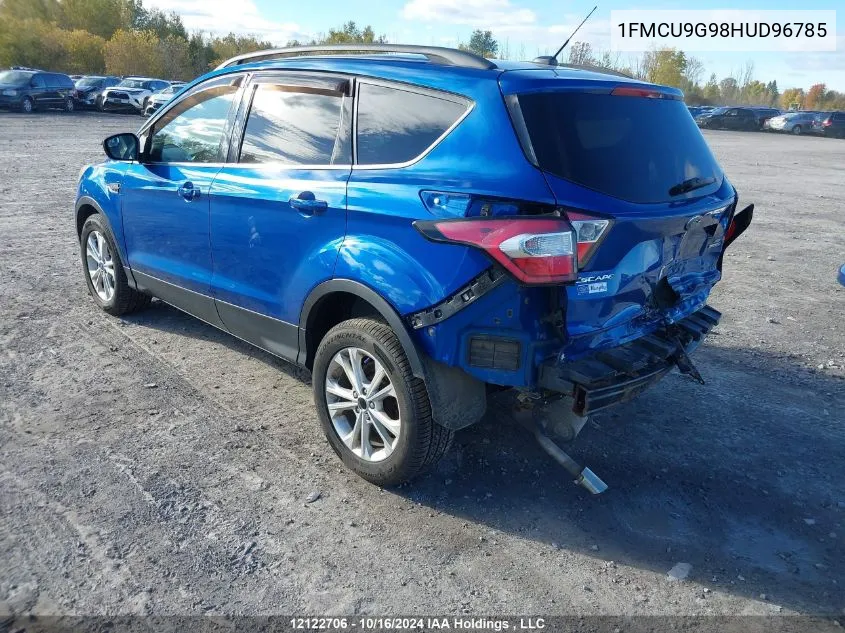 2017 Ford Escape Se VIN: 1FMCU9G98HUD96785 Lot: 12122706