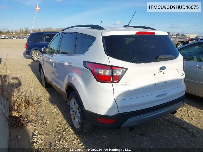 2017 Ford Escape Se VIN: 1FMCU9GD9HUD46675 Lot: 12124942