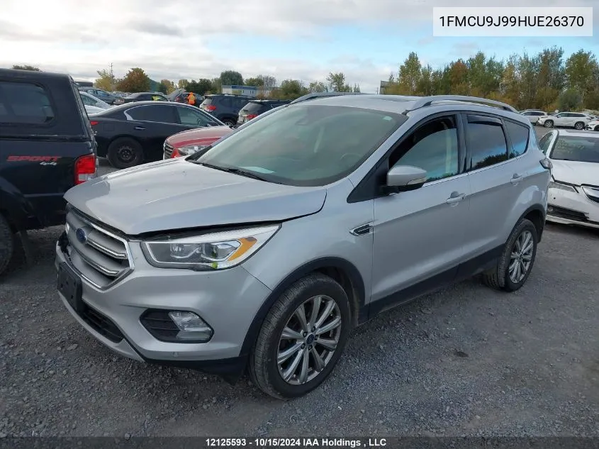 2017 Ford Escape Titanium VIN: 1FMCU9J99HUE26370 Lot: 12125593