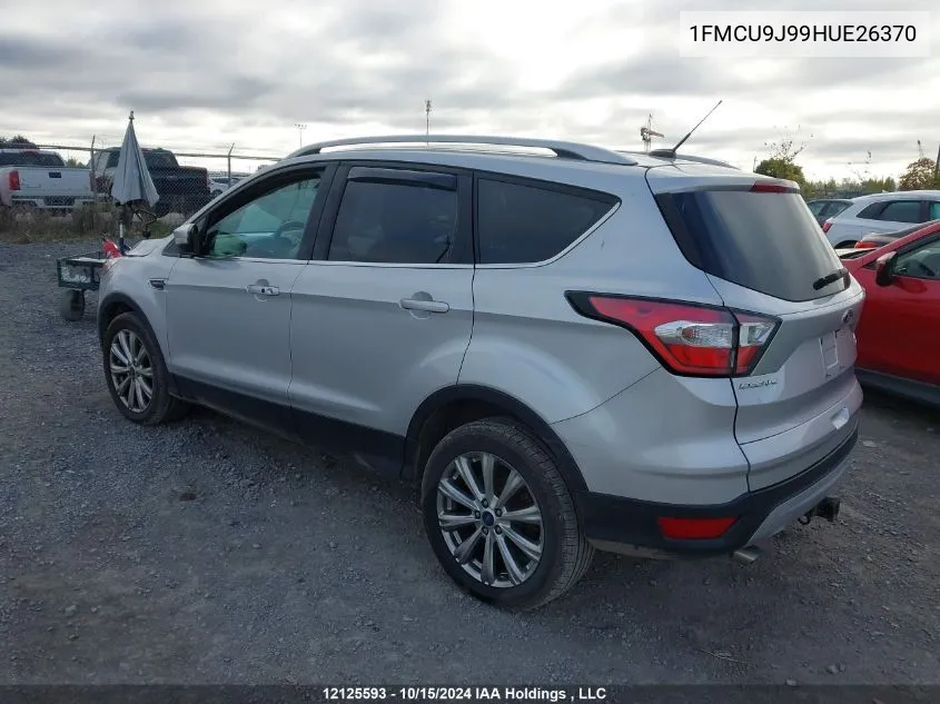 2017 Ford Escape Titanium VIN: 1FMCU9J99HUE26370 Lot: 12125593