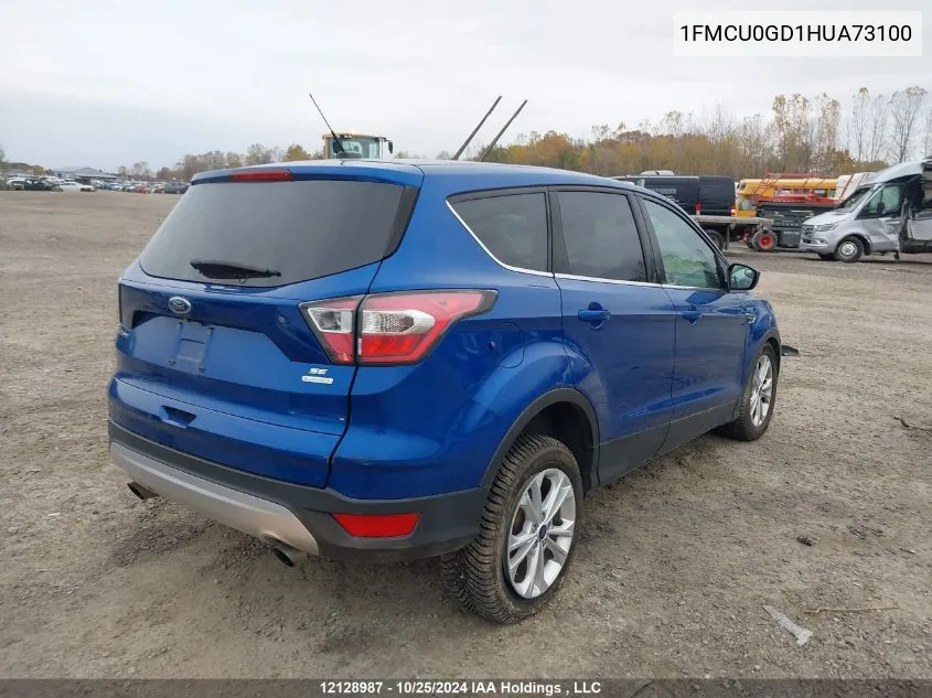 2017 Ford Escape Se VIN: 1FMCU0GD1HUA73100 Lot: 12128987