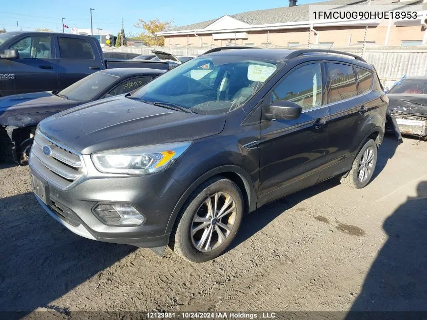 2017 Ford Escape VIN: 1FMCU0G90HUE18953 Lot: 12129981